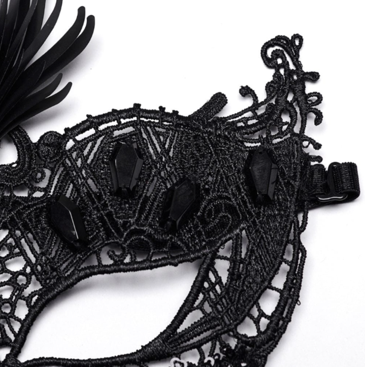 Gothic Lace Tassels Mask